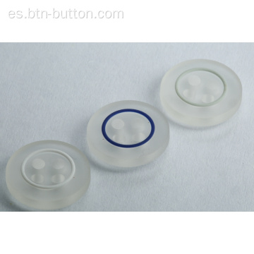 Botón de resina transparente del ojal coloreado